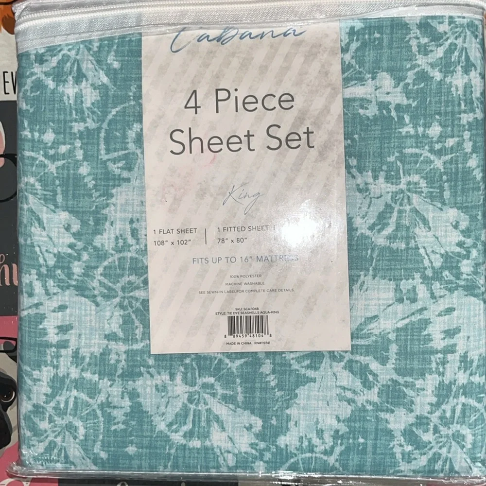 - Cabana 4 Piece KING Sheet Set